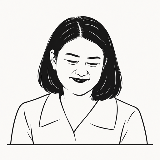 최지선 캐리커처 · 실제 사진 아님