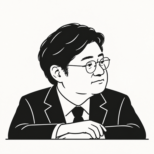홍익표 캐리커처 · 실제 사진 아님