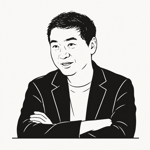 정욱식 캐리커처 · 실제 사진 아님