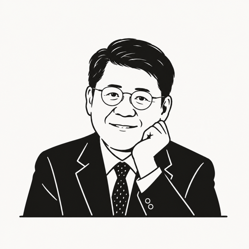 김준형 캐리커처 · 실제 사진 아님