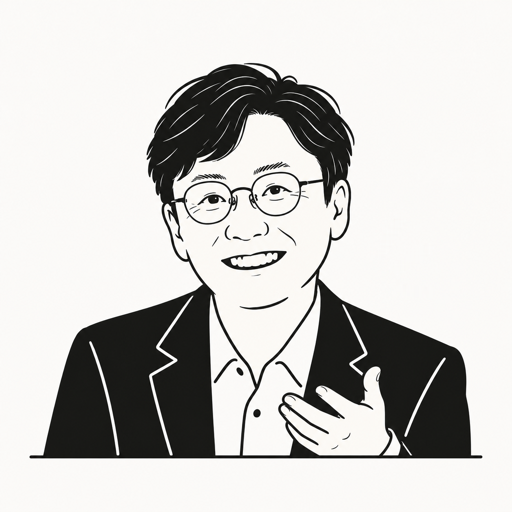 이강훈 캐리커처 · 실제 사진 아님