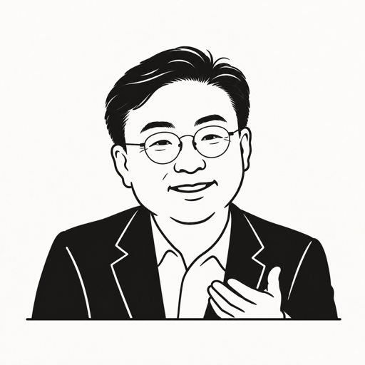 신장식 캐리커처 · 실제 사진 아님