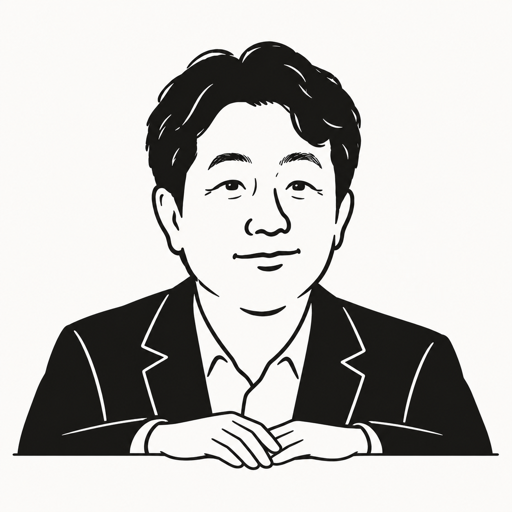 윤건영 캐리커처 · 실제 사진 아님